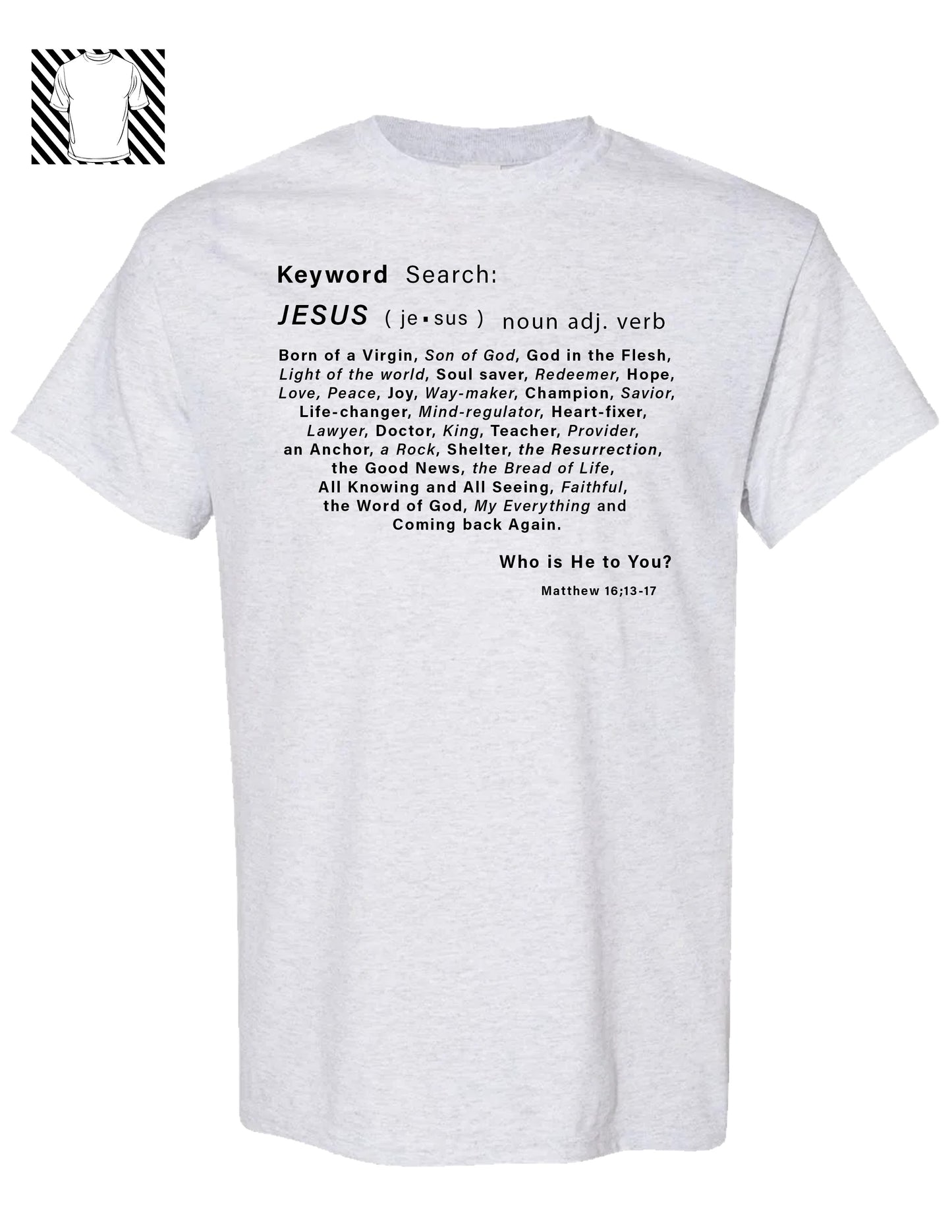 Keyword Search T-shirt Jesus