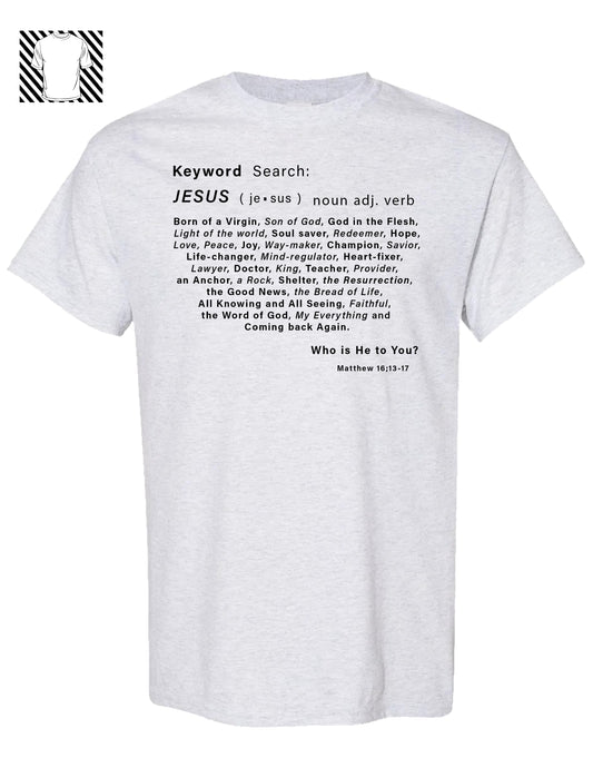 Keyword Search T-shirt Jesus
