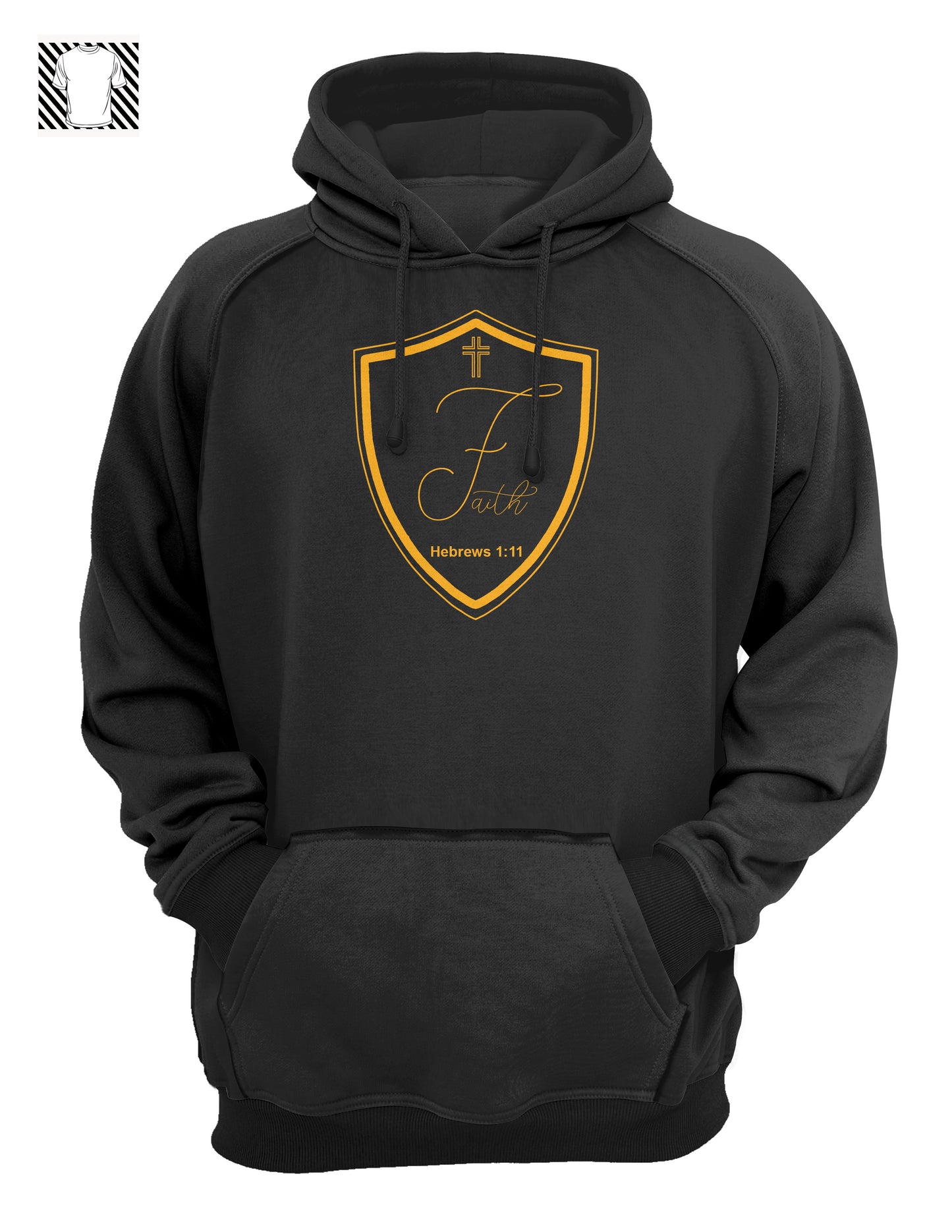 Faith Shield ~ Black Hoodie