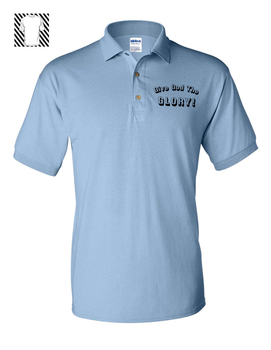 Give God Glory Left Chest Polo Shirt