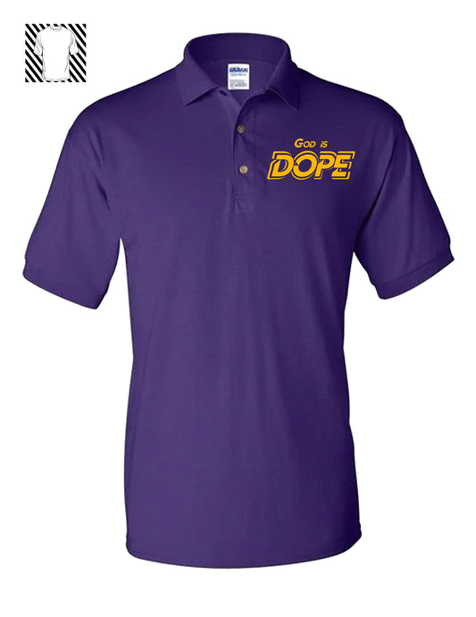 God is Dope Left Chest print Polo shirt