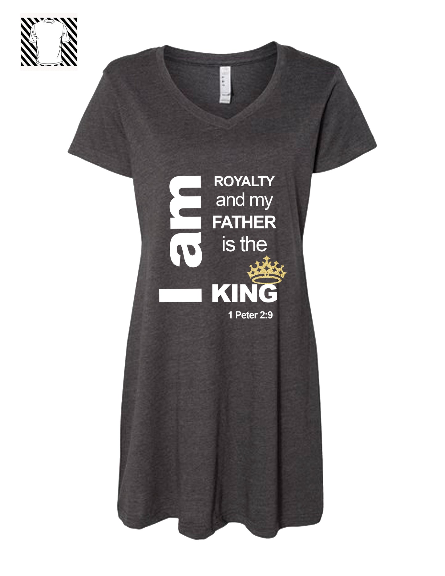 I am long woman's V-Neck T-shirt