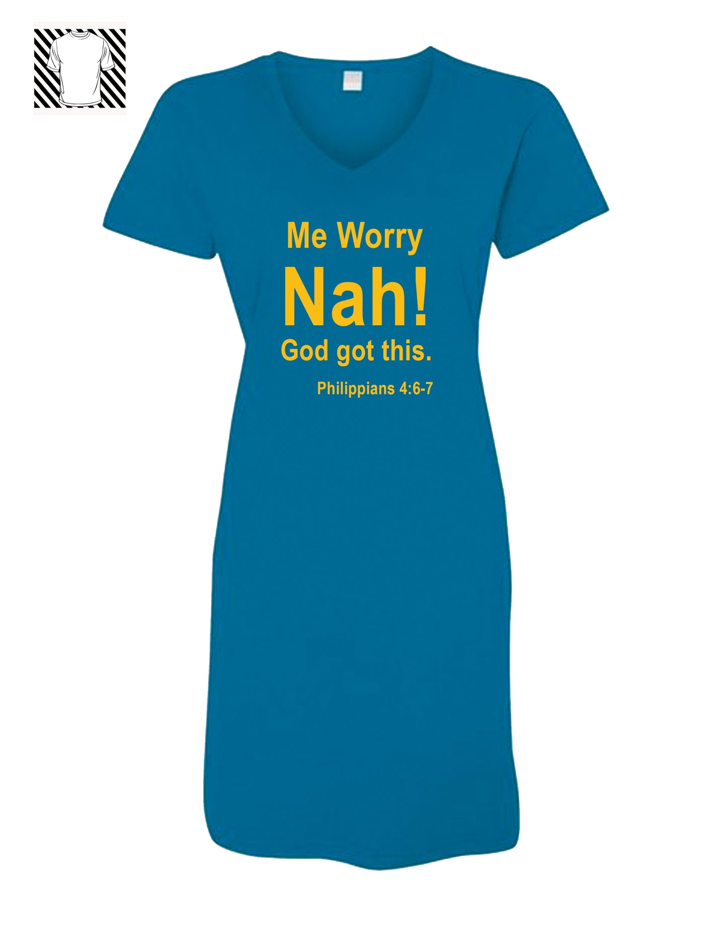 Me Worry Nah long women's V-nck T-shirt