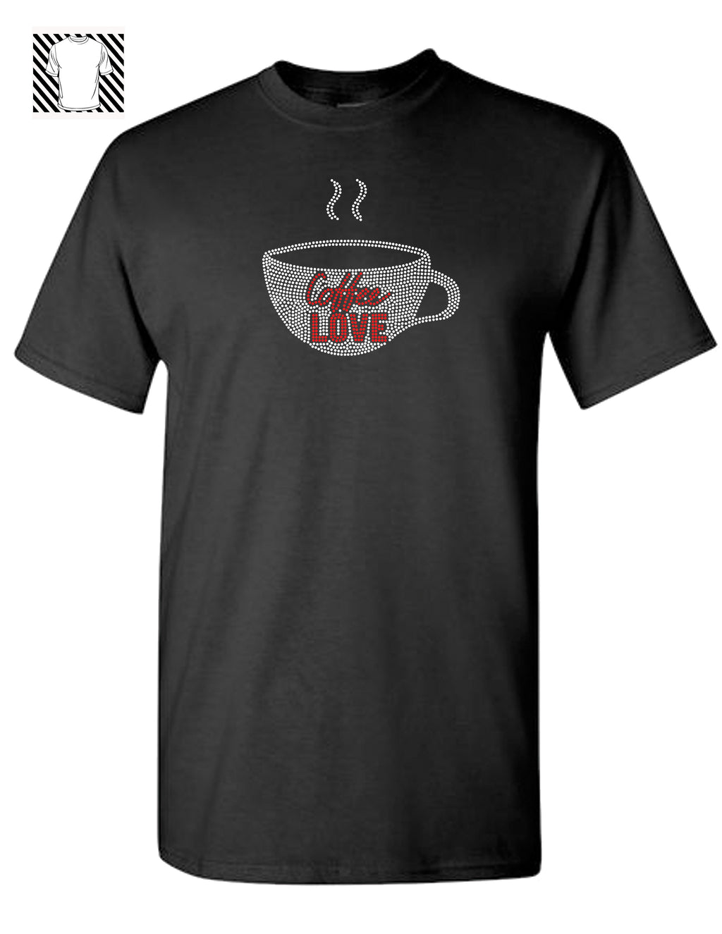 "Coffee Love" - Rhinestone T-Shirt