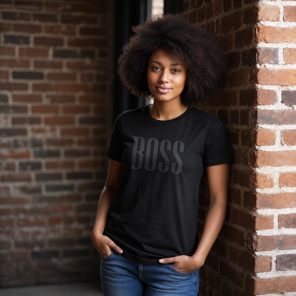 "Boss" Rhinestone T-Shirt