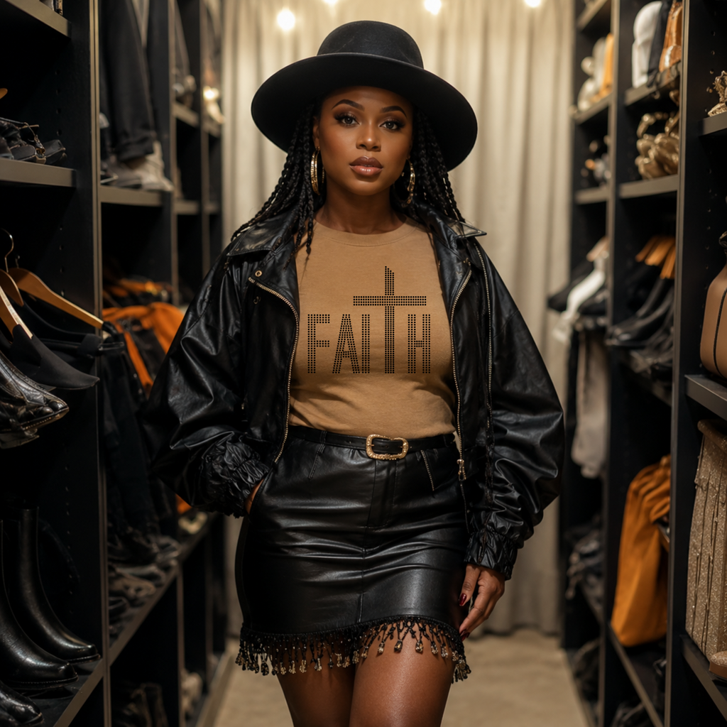 "Faith" ~ Rhinestone T-Shirt