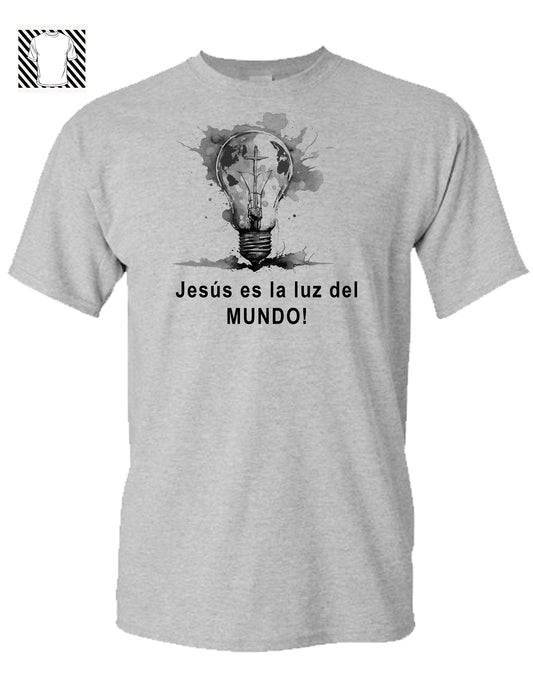 Jesus is the Light of the world T-shirt (in Spanish)