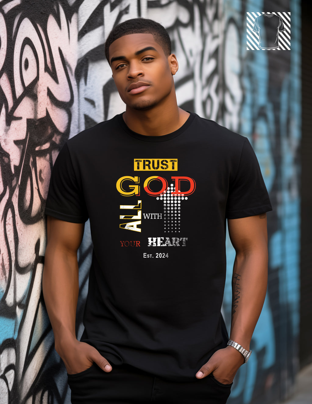 Trust God With All Your Heart - colorful T-Shirt