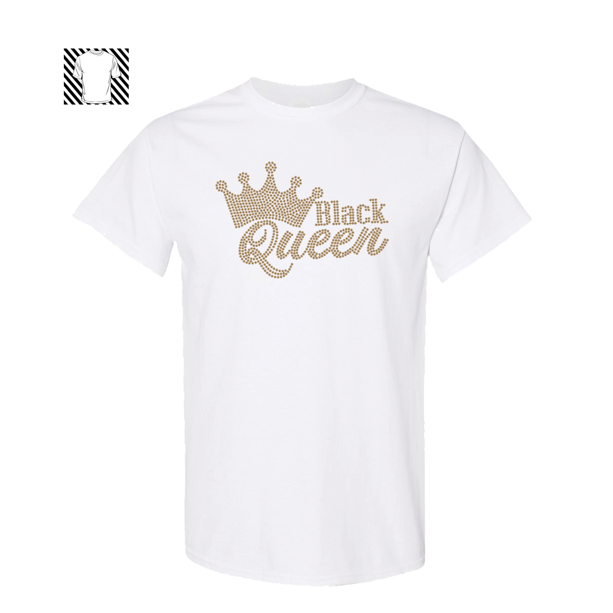 "Black Queen Crown" Rhinestone T-Shirt